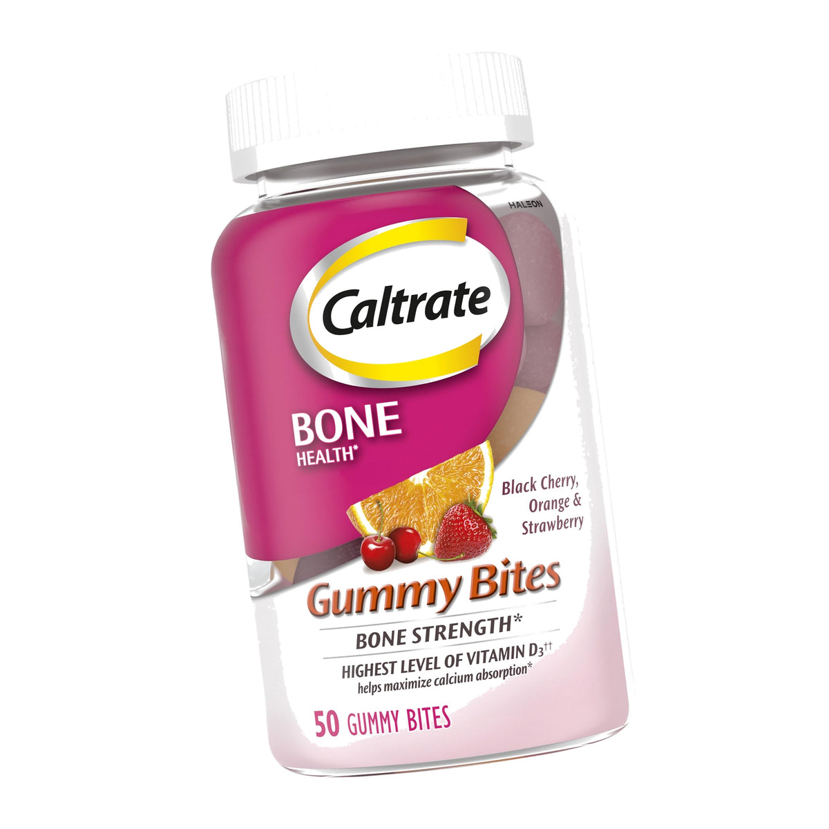 Caltrate Gummy Bites 600 Plus D3 Vitamin D and Calcium Supplement, 50 Count
