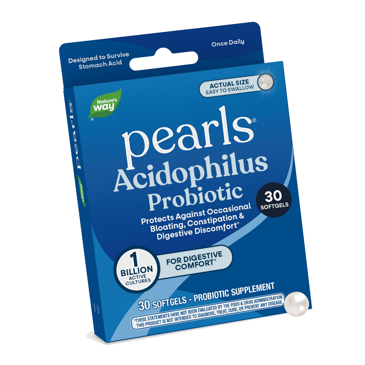 Nature's Way Probiotic Pearls Acidophilus Softgels, 1 Billion CFU, 30 ct
