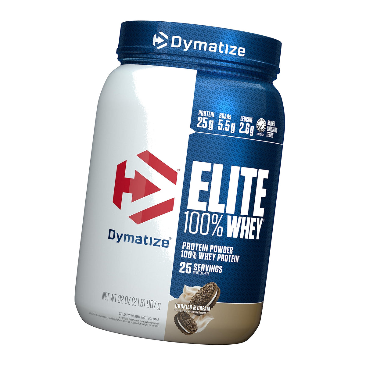 Dymatize Elite WHEY 25g Protein Powder, Cookies & Cream, 25 Servings