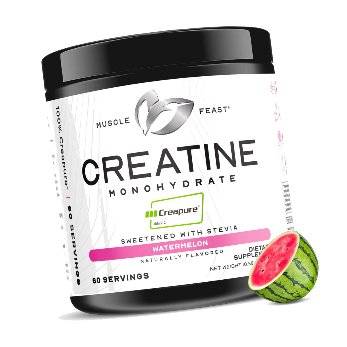 Muscle Feast Creapure Creatine Monohydrate Powder, Watermelon (300g)