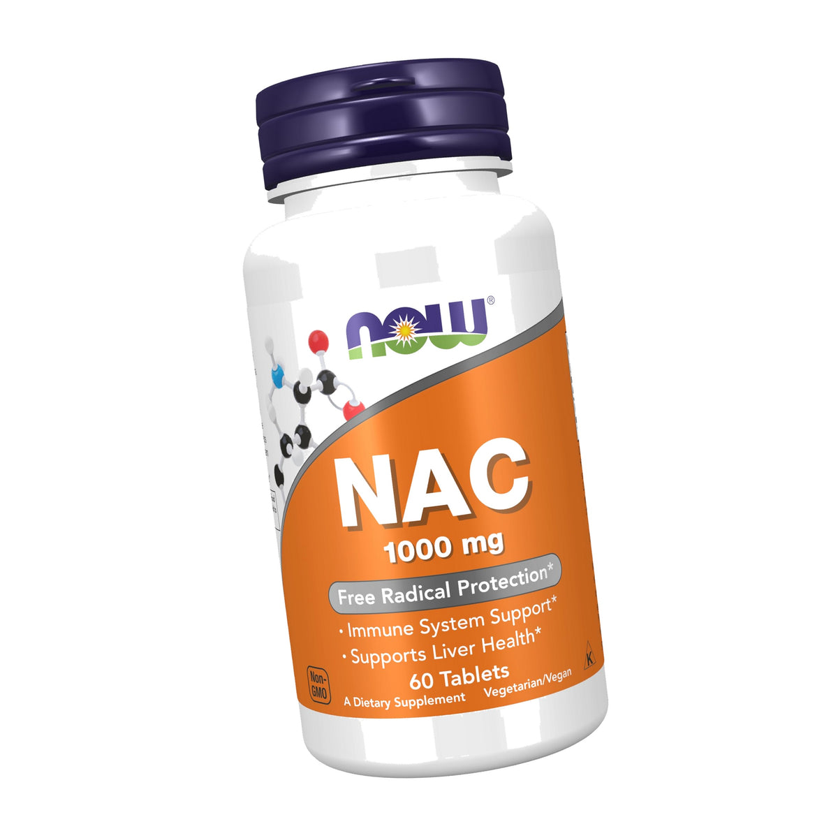 Now Supplements, NAC 1,000 mg, Free Radical Protection*, 60 Tablets