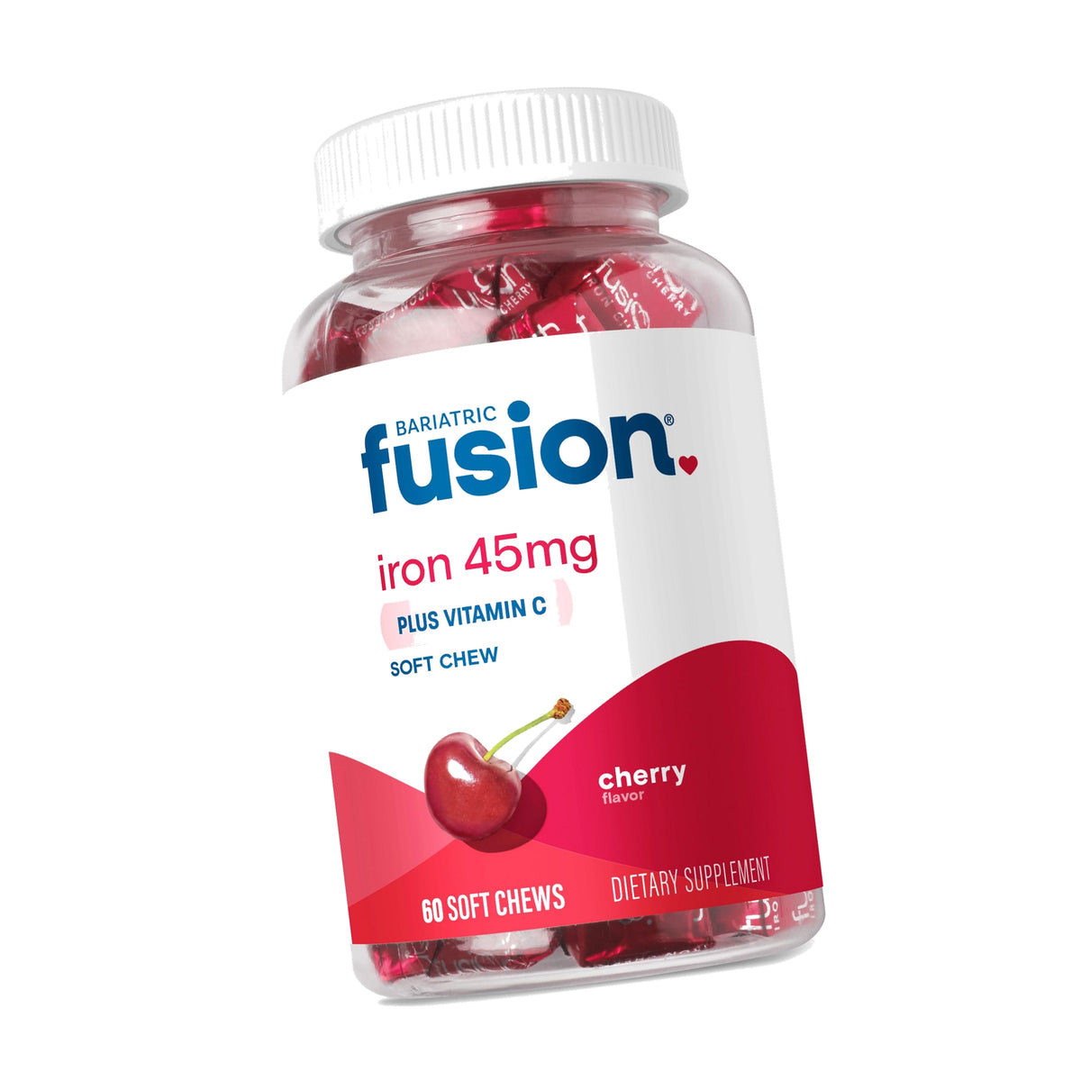 Bariatric Fusion Iron 45mg, Cherry, 60 Soft Chews