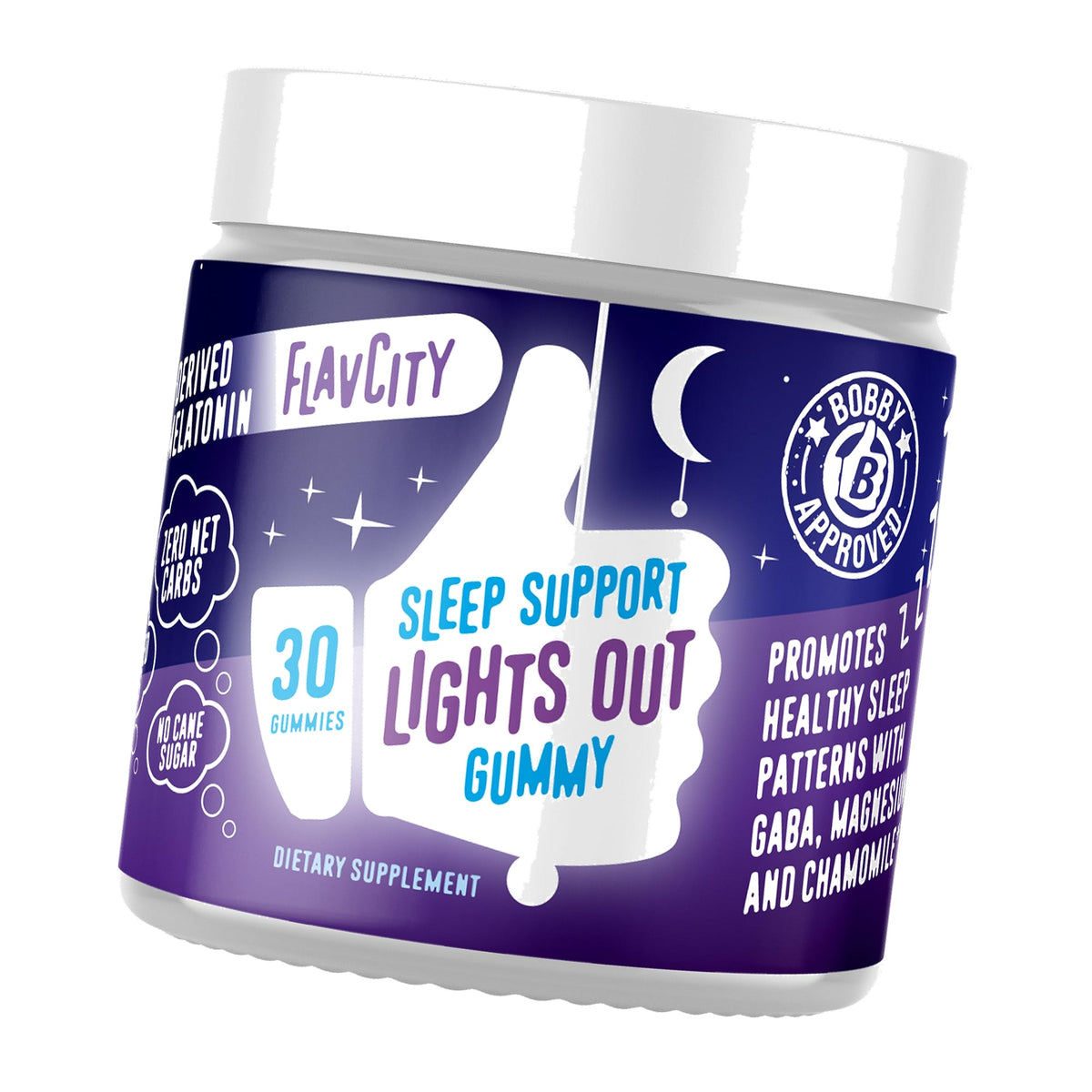 FlavCity Lights Out Sleep Gummies, Melatonin & Magnesium, 30 Count