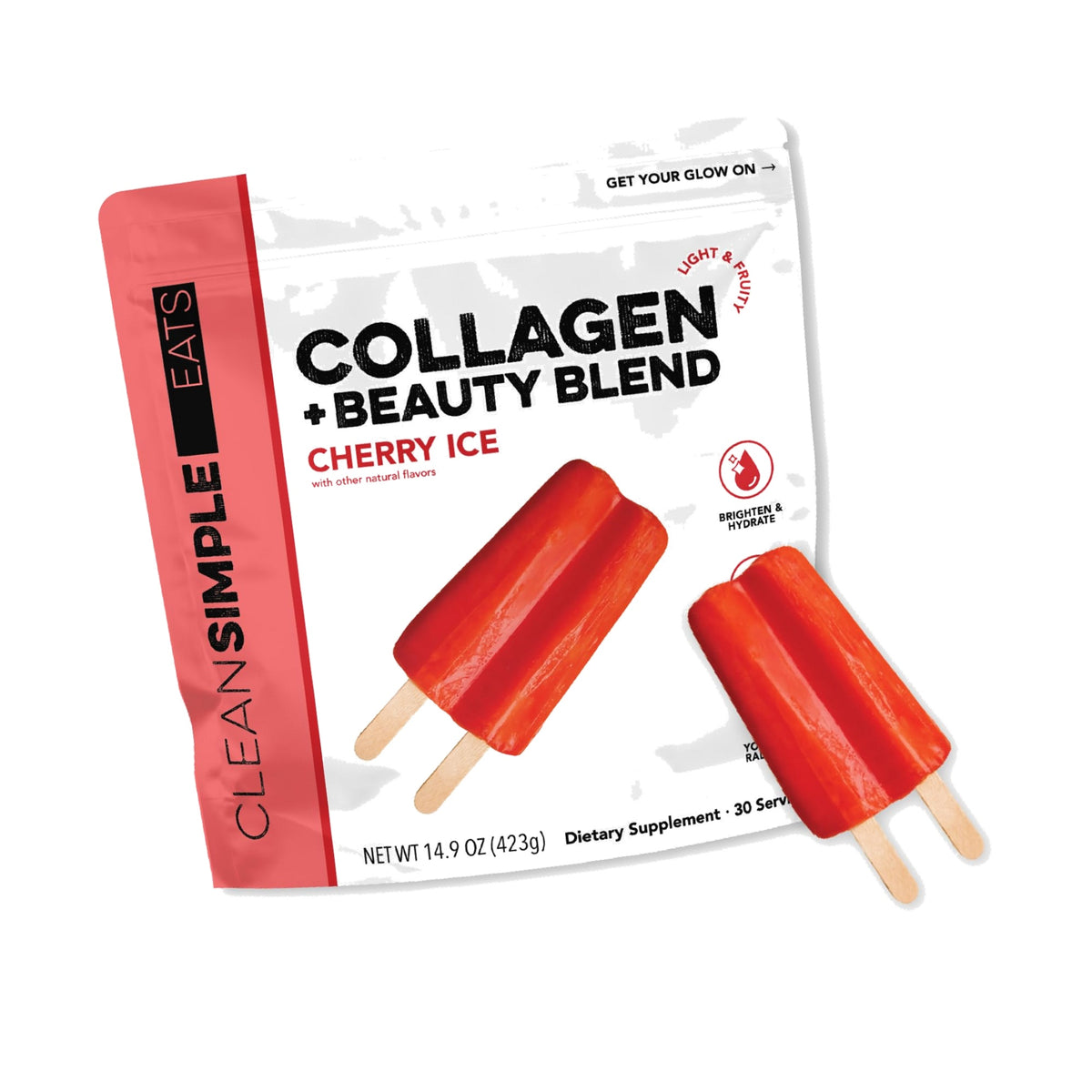 Clean Simple Eats Collagen + Beauty Blend, Cherry Ice, 30 Servings