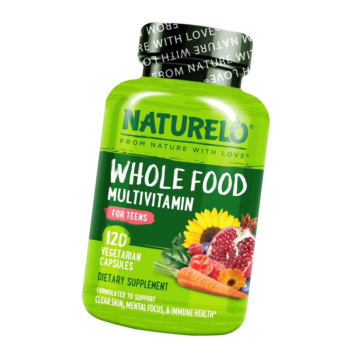 NATURELO Multivitamins for Teenage Girls/Boys, 120 Capsules