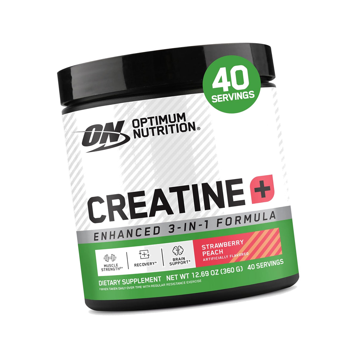 Optimum Nutrition Creatine Plus Powder, Strawberry Peach, 0.79 LB