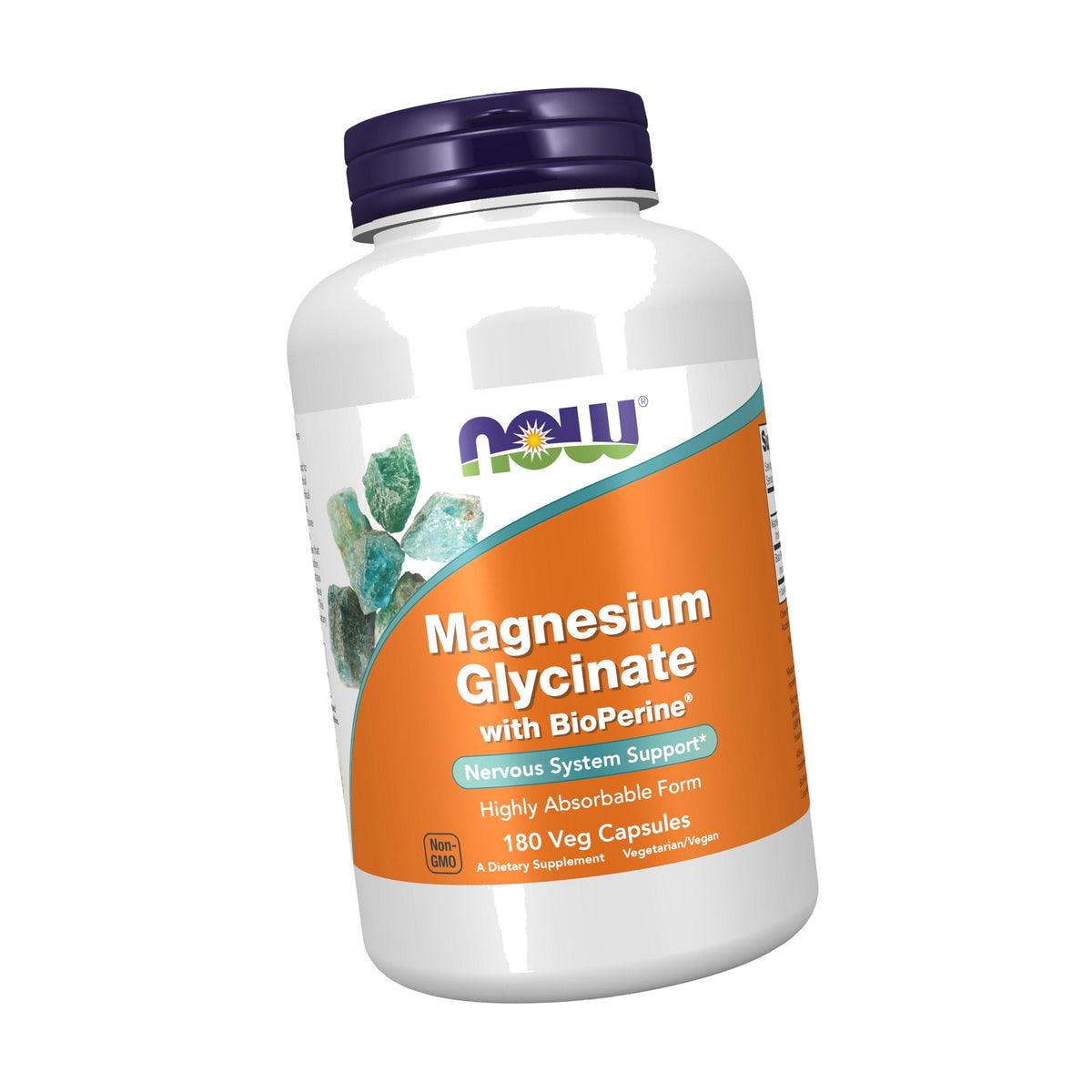 Now Supplements, Magnesium Glycinate with BioPerine, 180 Veg Capsules