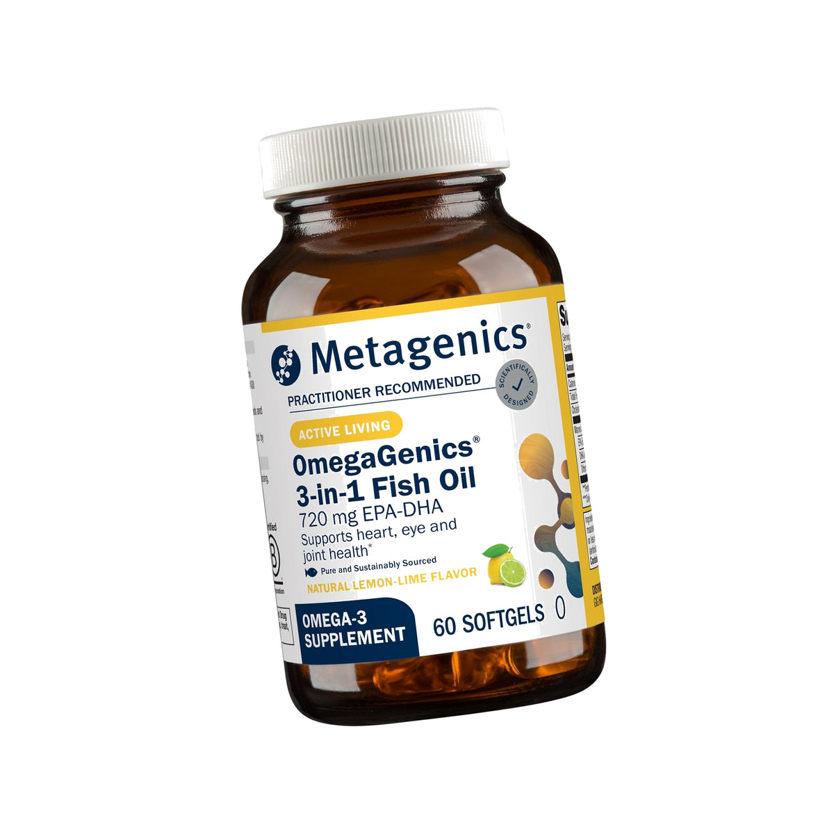 Metagenics OmegaGenics Fish Oil EPA DHA 720 mg Omega 3, 60 Softgels