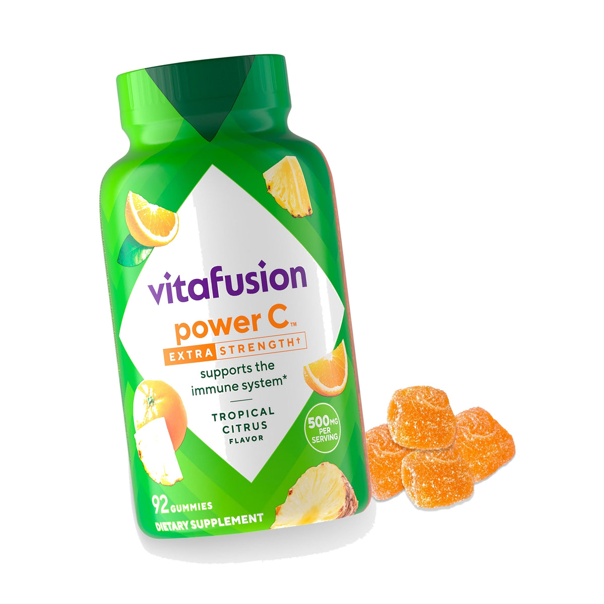 Vitafusion Vitamin C 500 mg Per 4 Gummies | 92 Gummy Vitamins