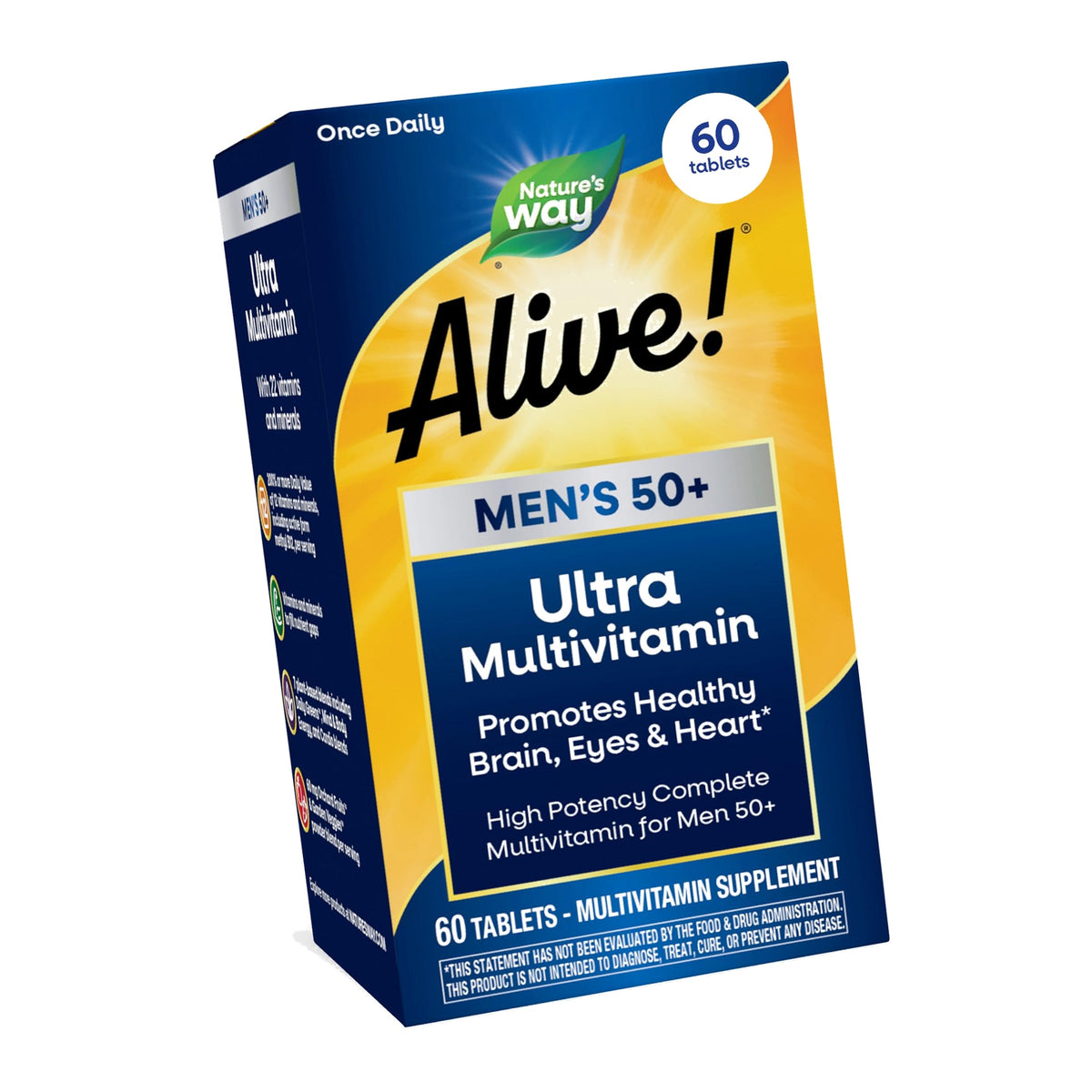Nature's Way Alive! Men's 50 Plus Ultra Potency Multivitamin, 60 ct