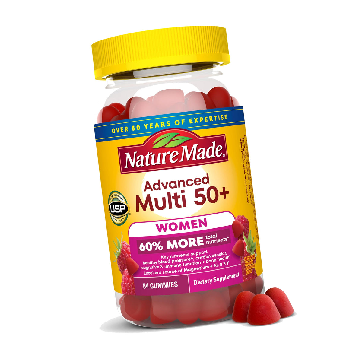 Nature Made Advanced Multivitamin Gummies 50+ for Women, 84 Multi Vitamins