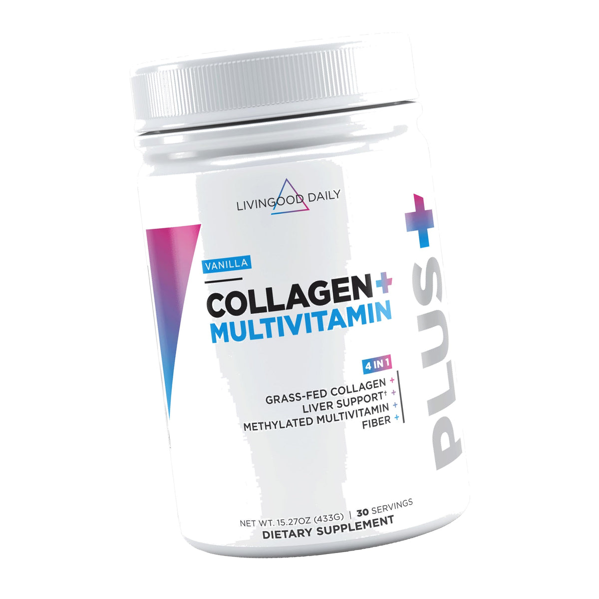 Livingood Daily Hydrolyzed Collagen Peptides Powder, Vanilla, 30 Servings