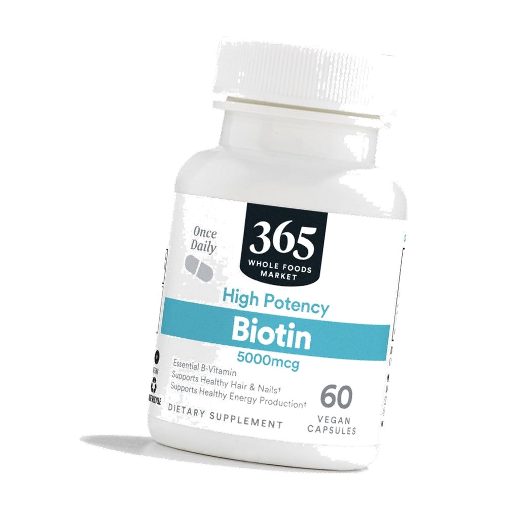 365 by Whole Foods Market, High-Potency Biotin 5000mcg, Vegan, 60 Count