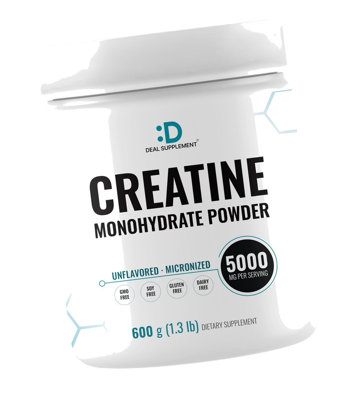 Micronized Creatine Monohydrate, 120 Servings, 5g Per Serving (600g/1.3lb)