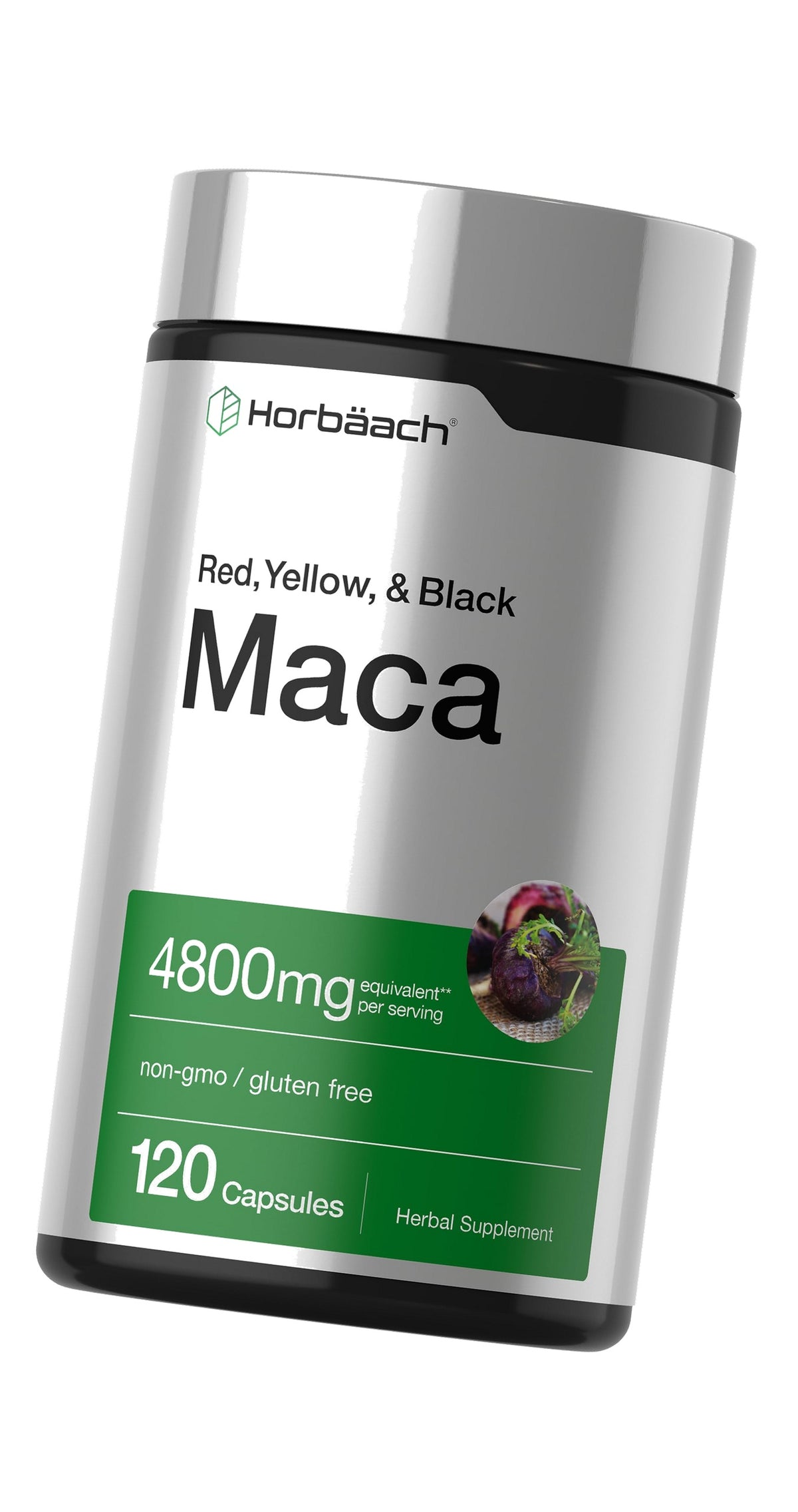 Horbäach Maca Root Capsules for Men and Women | 120 Pills