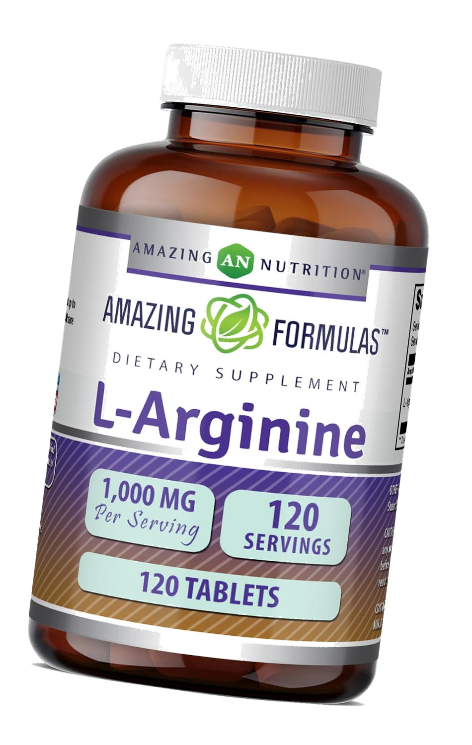 Amazing Formulas L-Arginine Supplement | 1000 Mg Per Serving | Tablets | Amino Acid Supplement for Women & Men | Non-GMO | Gluten Free | Made in USA (1 Pack | 120 Count)