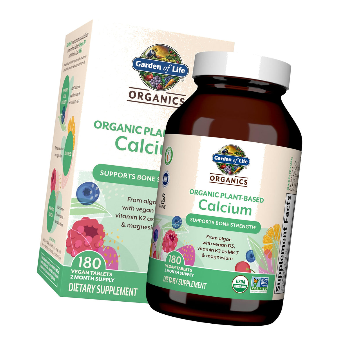 Garden of Life Organics Plant Calcium Supplement, 180ct