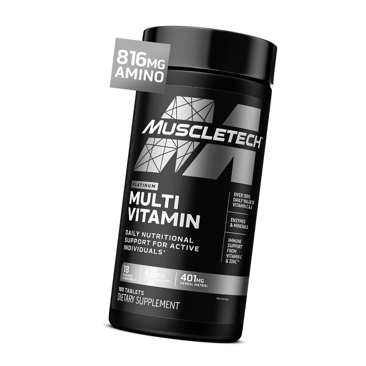 MuscleTech Platinum Multivitamins for Men & Women, Multi-Vitamin Supplement