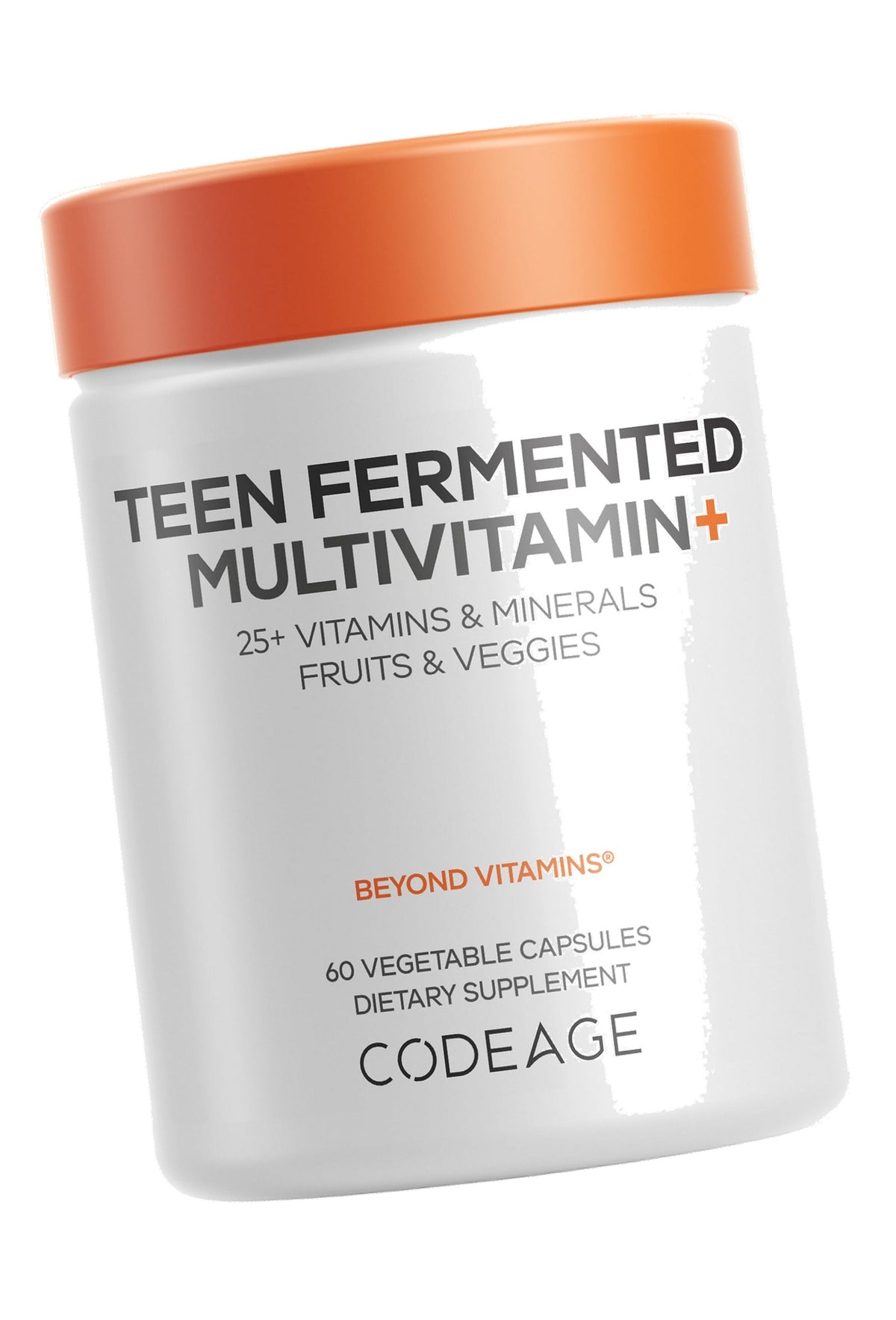 Codeage Teen Multivitamin, Boys & Girls, Omega-3, Whole Food, 60 Capsules