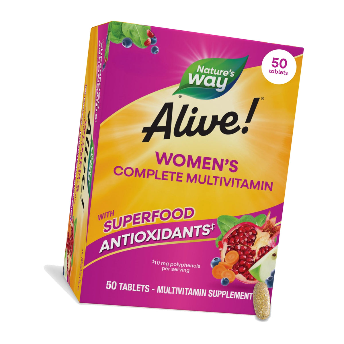 Nature's Way Alive! Complete Multivitamin for Women, Daily Vitamin, 50 ct