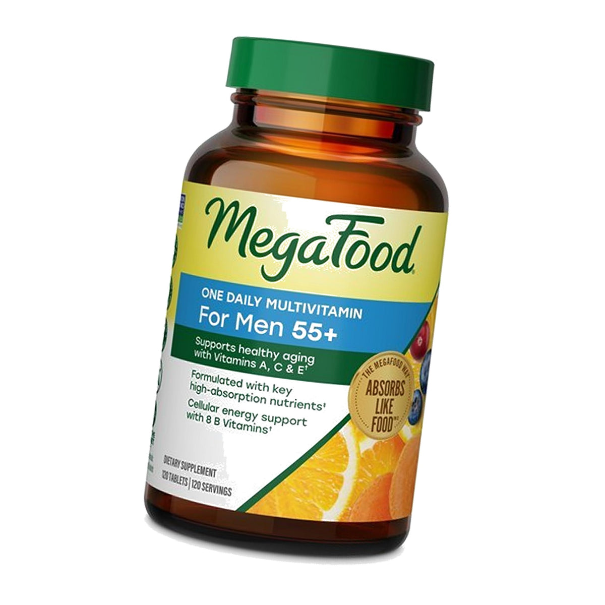 MegaFood One Daily Multivitamin for Men 55+ with 19 Nutrients, 120 Tablets