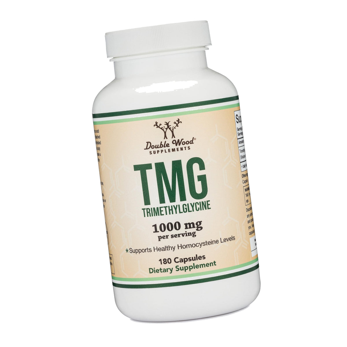 TMG Betaine Anhydrous 1,000mg, 99%+ Purity, Methylation, 180 Capsules