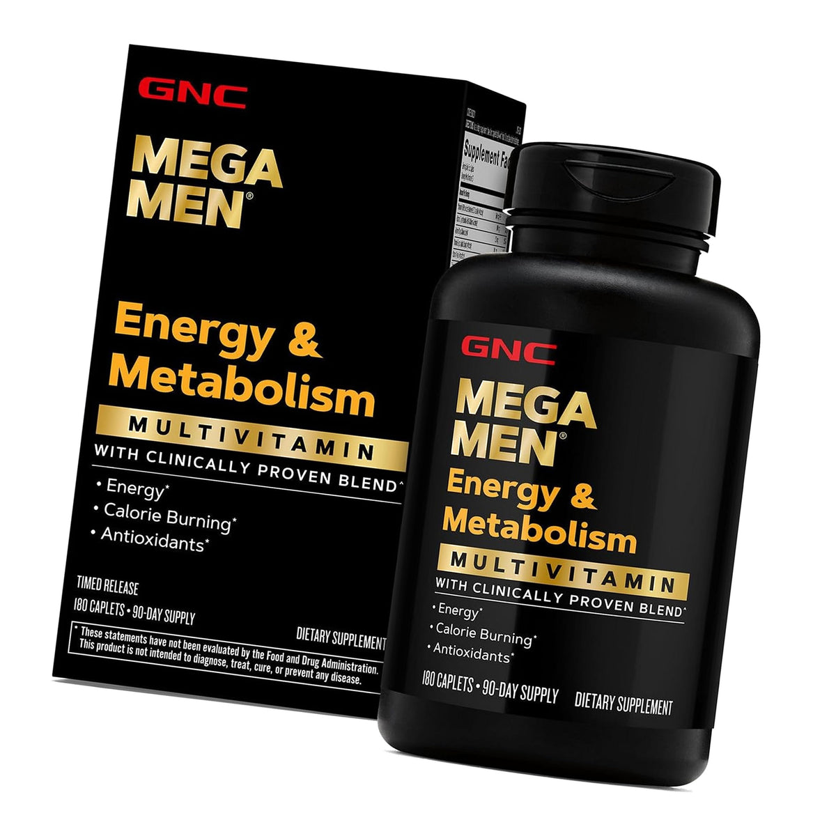 GNC Mega Men Energy & Metabolism Multivitamin for Men, 180 Count