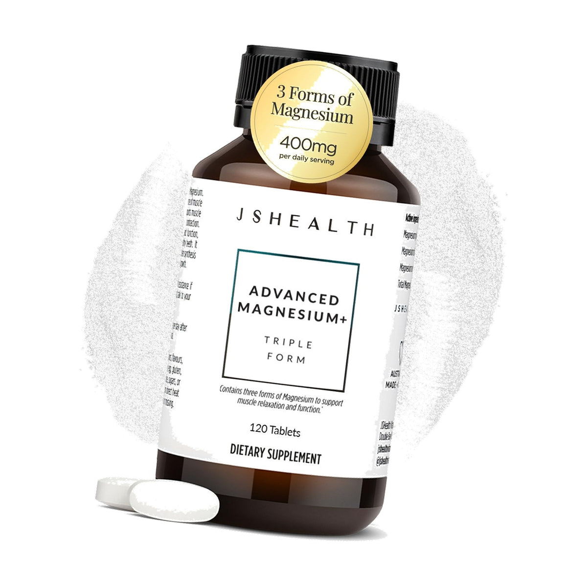 JSHealth Magnesium Supplement for Sleep. 400mg Triple-Form Glycinate