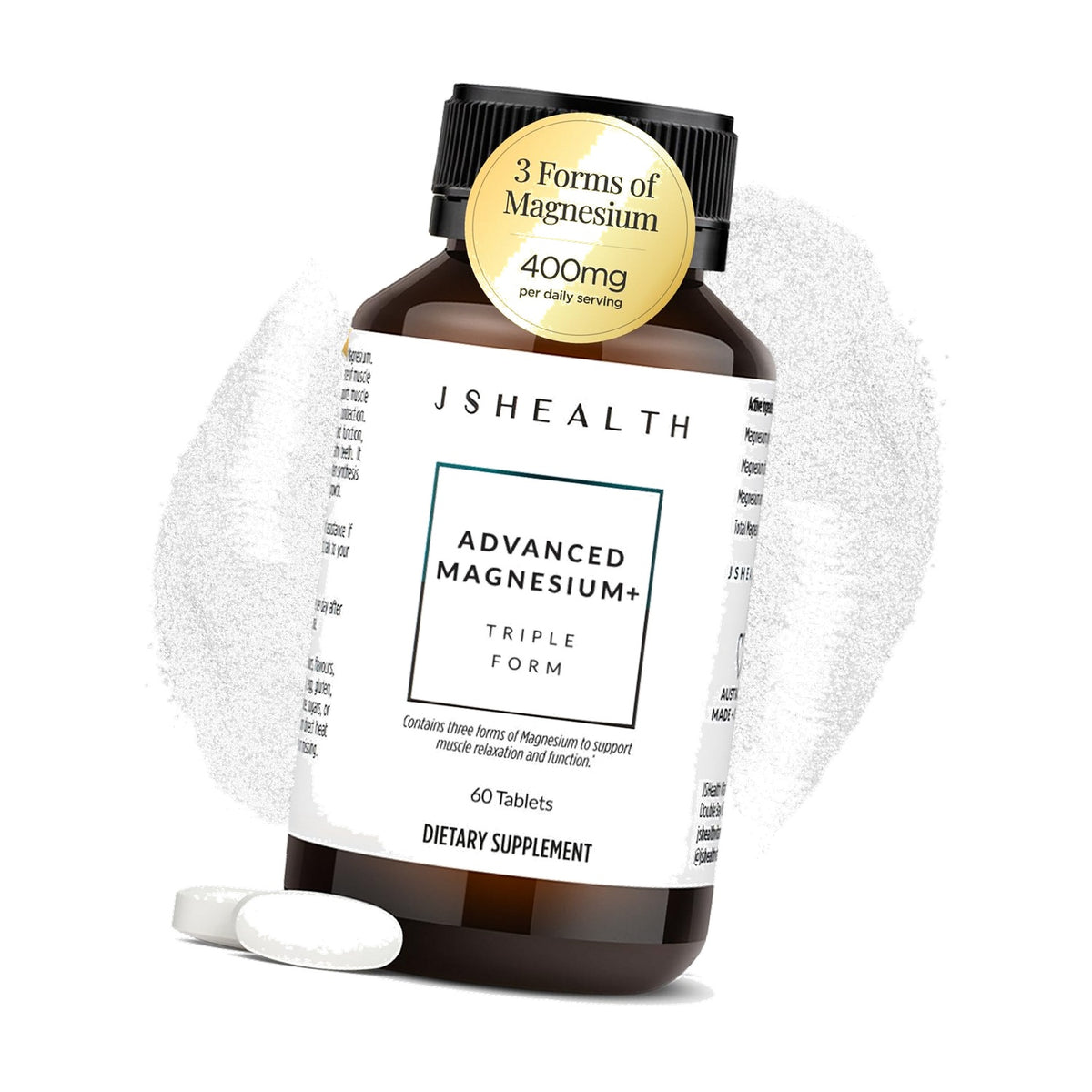 JSHealth Magnesium Supplement for Sleep. 400mg Triple-Form Glycinate