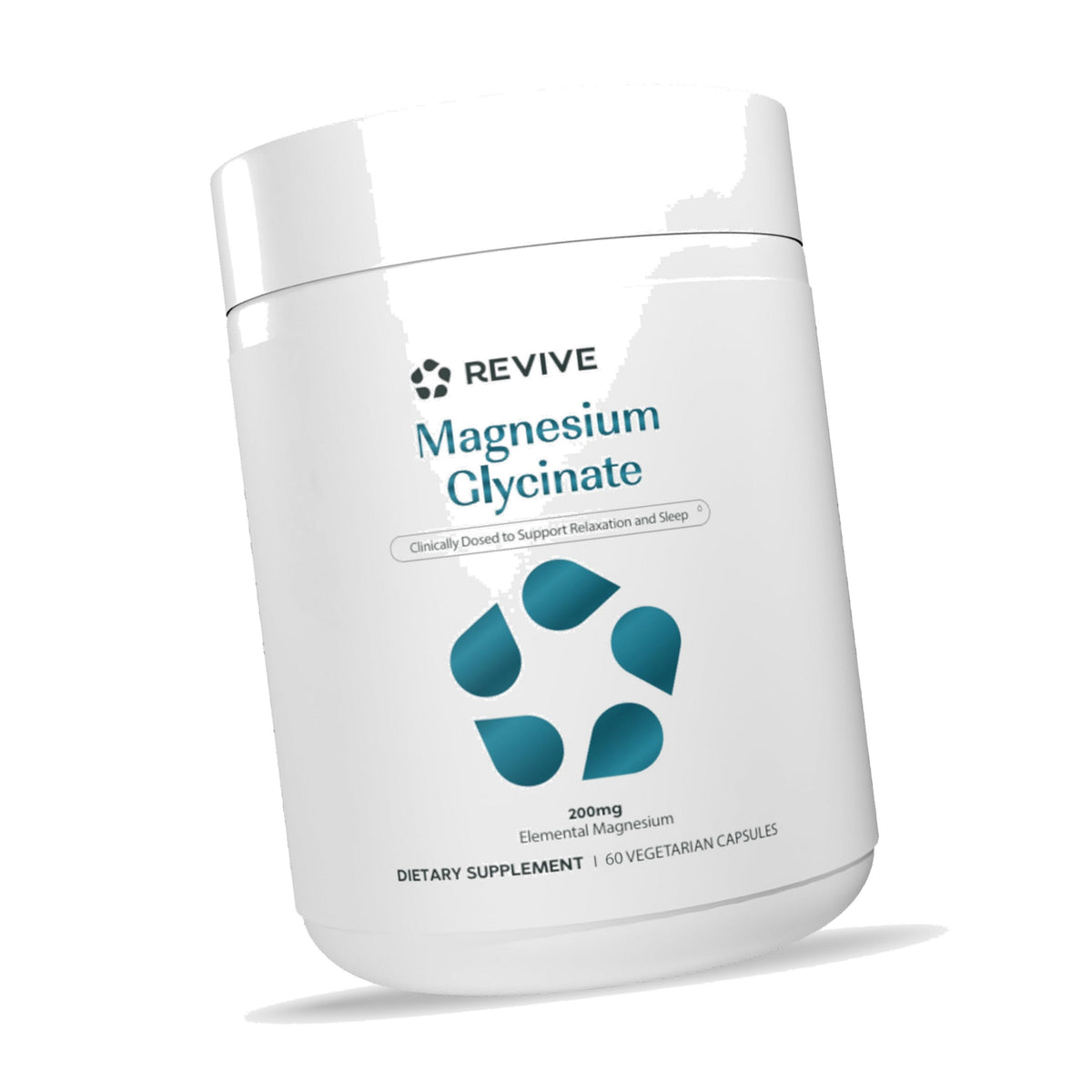 Revive MD Pure Magnesium Glycinate 200mg, 60 Vegeterian Capsules, 30 Serve