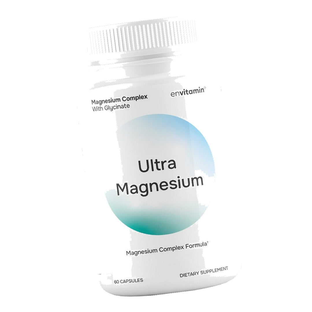 envitamin Ultra Magnesium Glycinate - 8 in 1 Formula with Methylated Vitamin B12, Vitamin D3 and B6.