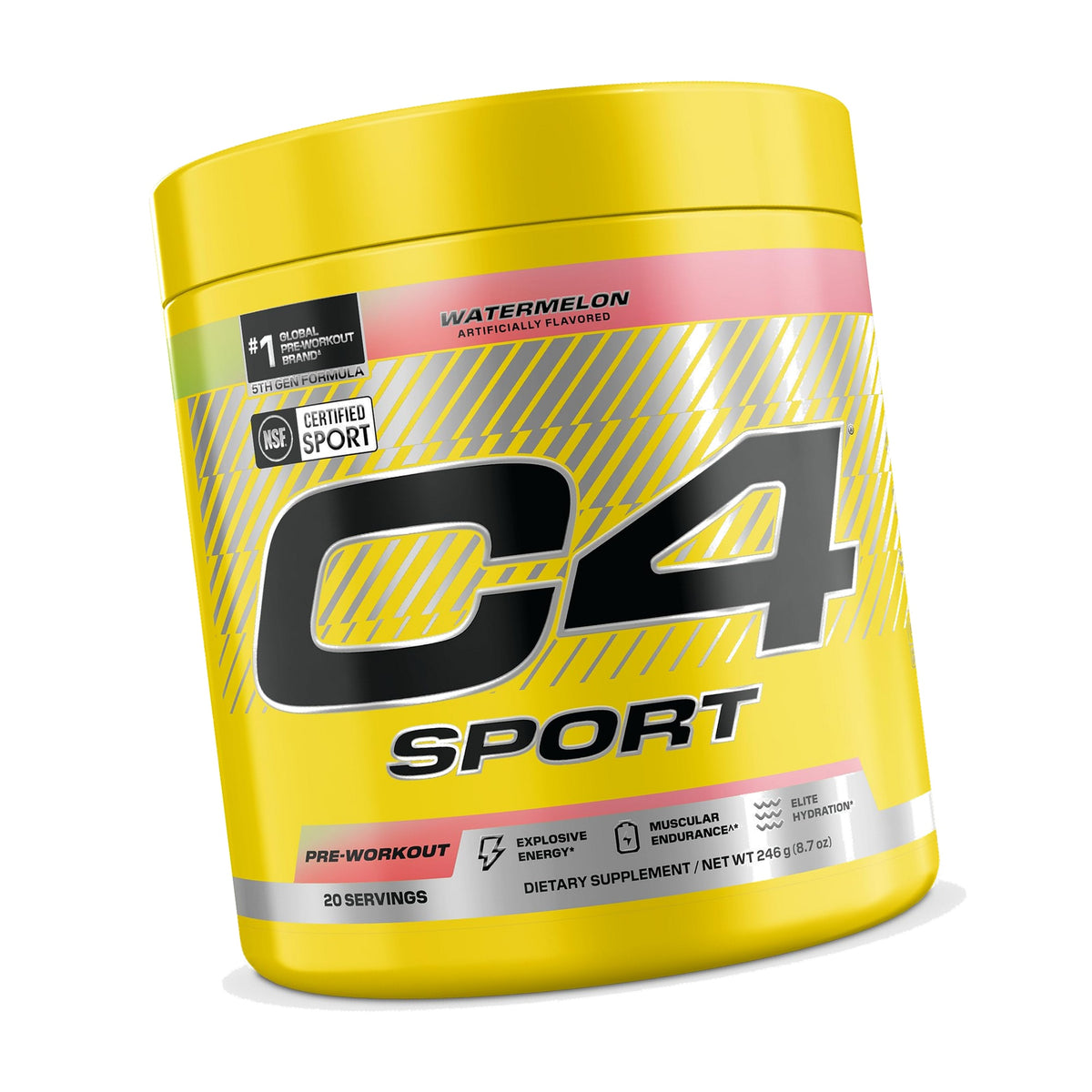 C4 Sport Pre Workout Powder with 200mg Caffeine, Watermelon, 20 Servings