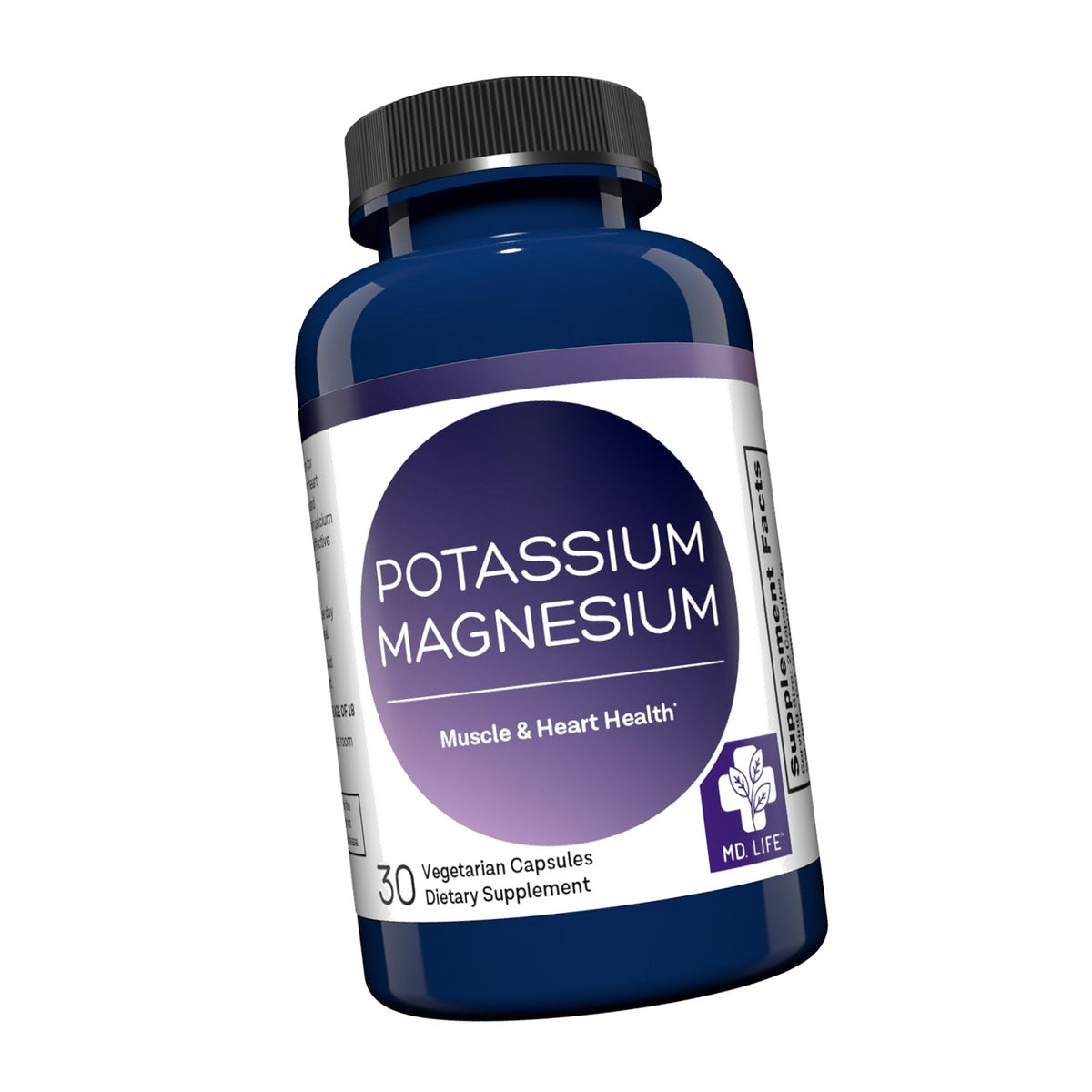 MD. Life Potassium Magnesium Supplement, High Absorption, 30 Capsules