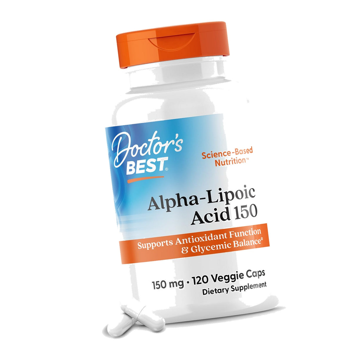 Doctor's Best Alpha Lipoic Acid Supplement 150mg, for Men & Women, 120 Caps