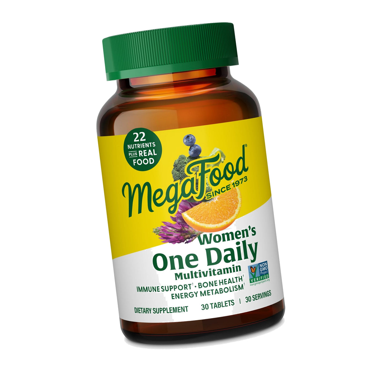 MegaFood One Daily Multivitamin for Women with 22 Nutrients, 30 Tablets