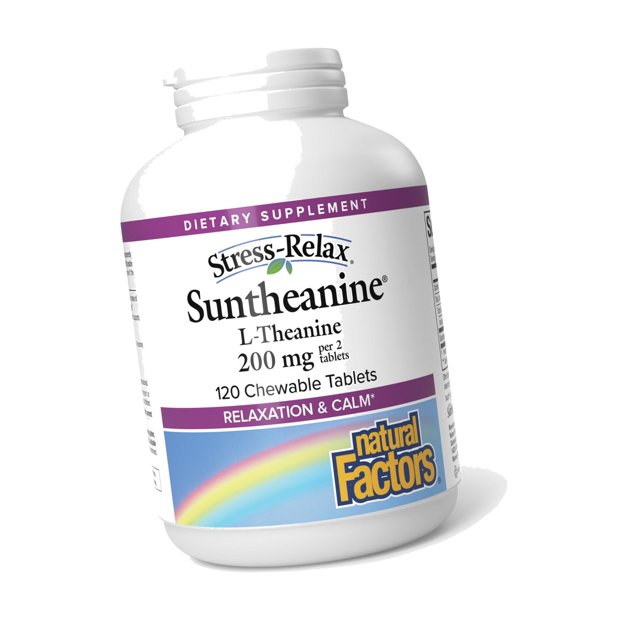 Natural Factors Suntheanine L-Theanine for Calm*, 100 mg, 120 Chewable Tabs