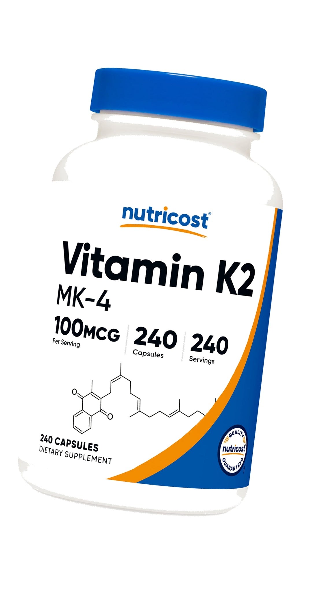 Nutricost Vitamin K2 (MK4) 240 Capsules (100mcg) - Gluten Free and Non-GMO