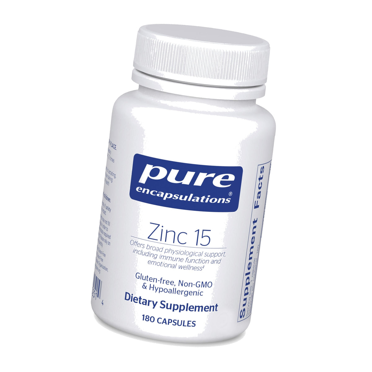 Pure Encapsulations Zinc 15 mg, 180 Capsules