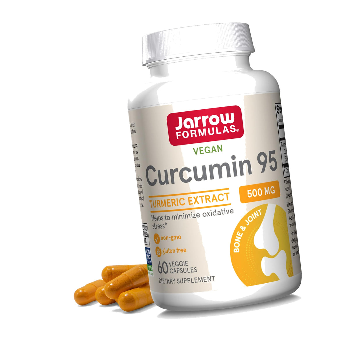 Jarrow Curcumin 95 Supplement, Turmeric Extract, Joint Support, 60 Capsules