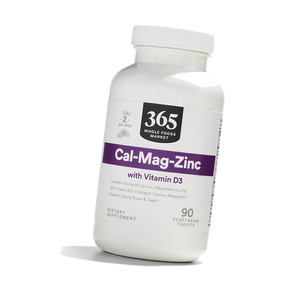 365 by Whole Foods Market, Cal-Mag-Zinc with Vitamin D3, Vegetarian, 90 Count