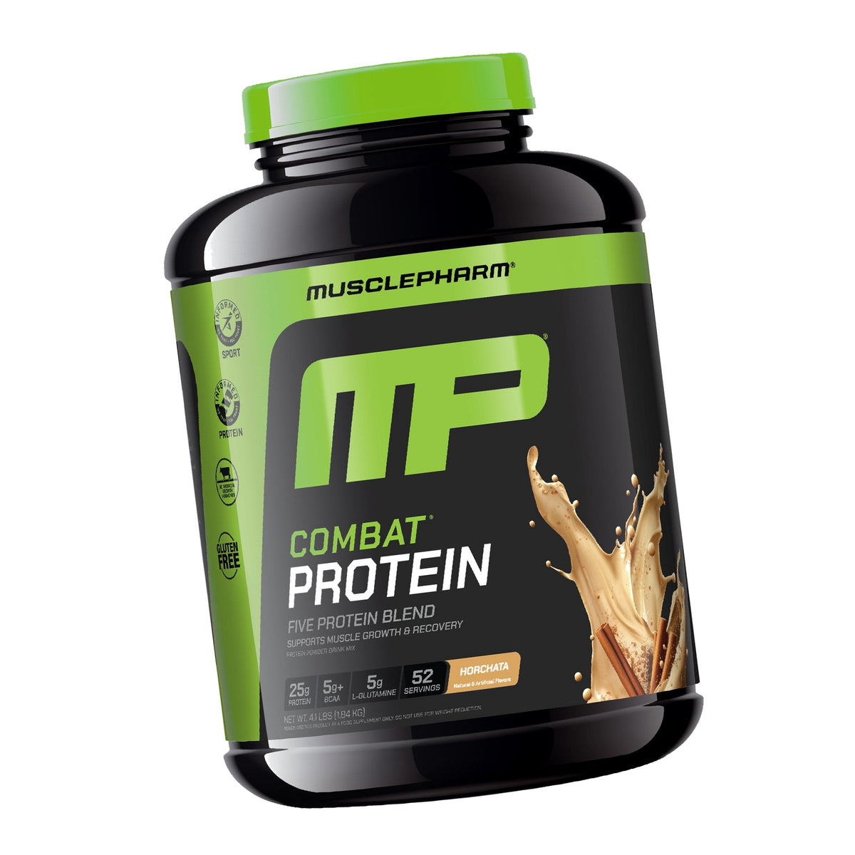 Muscle Pharm Combat Protein Powder | 5-Protein Blend | Horchata - 4.1 lb