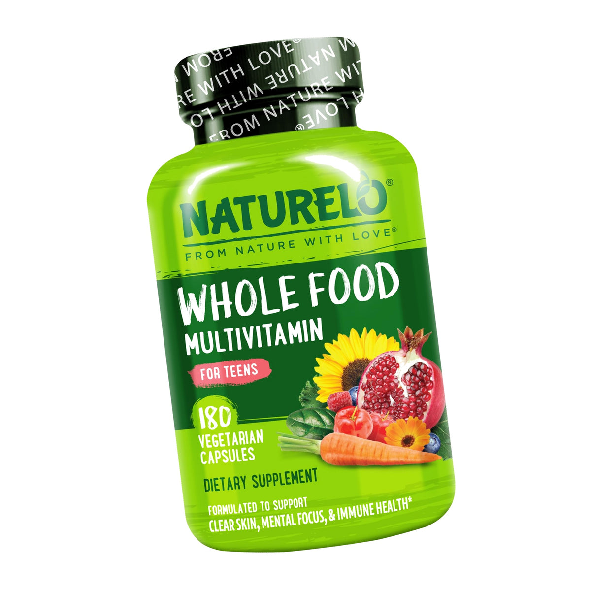 NATURELO Multivitamins for Teenage Girls/Boys, 180 Capsules