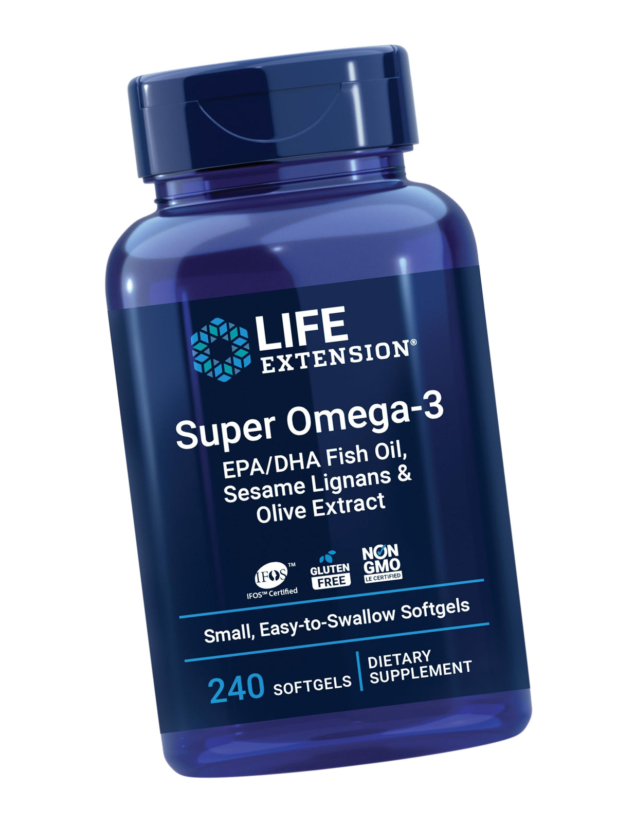 Life Extension Super Omega-3 EPA/DHA Fish Oil, Heart Health, 240 Softgels