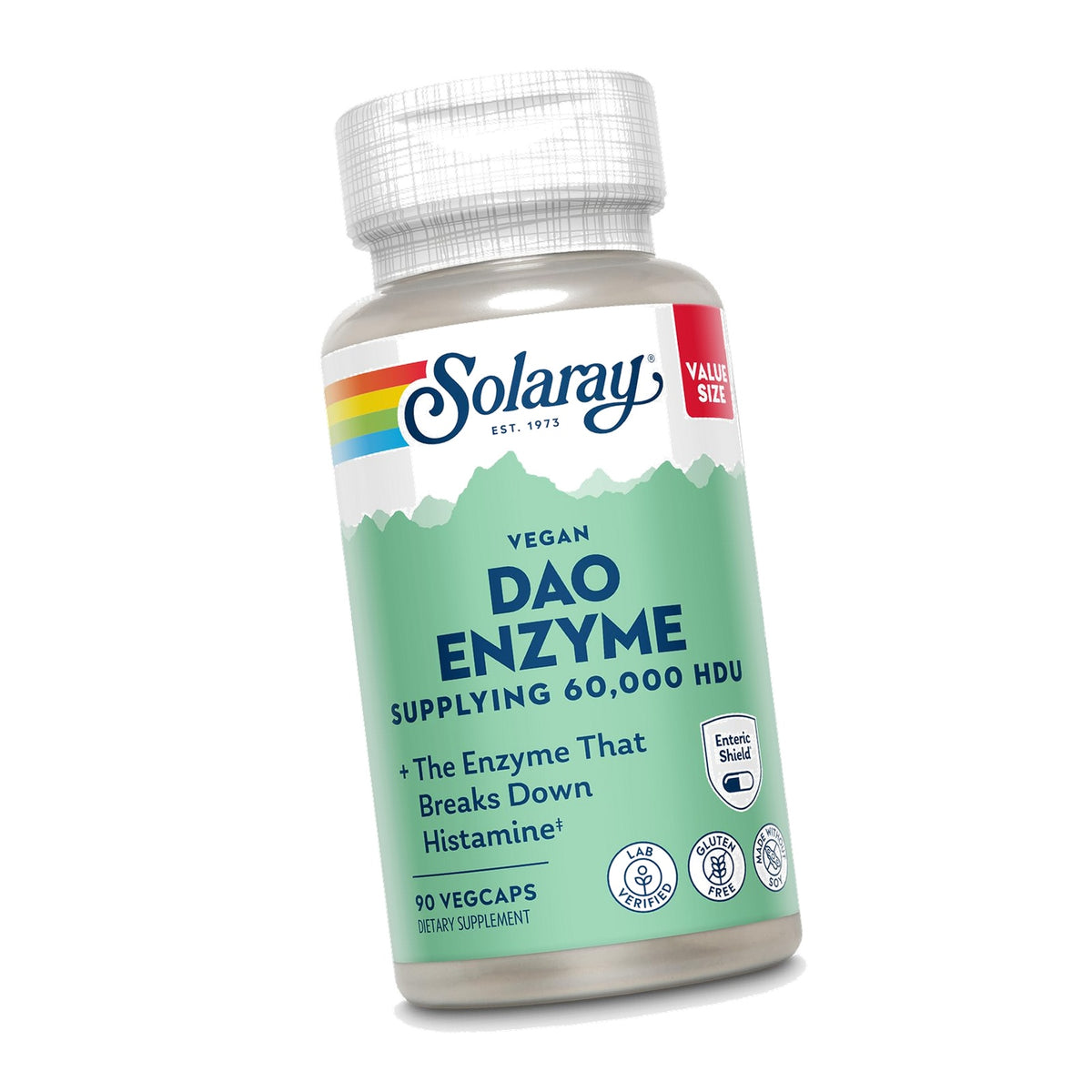 SOLARAY DAO Enzyme 60,000 HDU, 90 VegCaps