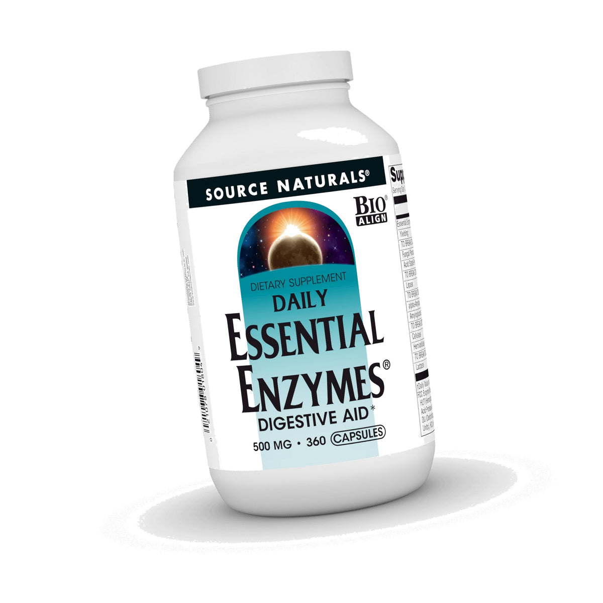 Source Naturals Daily Essential Enzymes, 500 mg - 360 Capsules