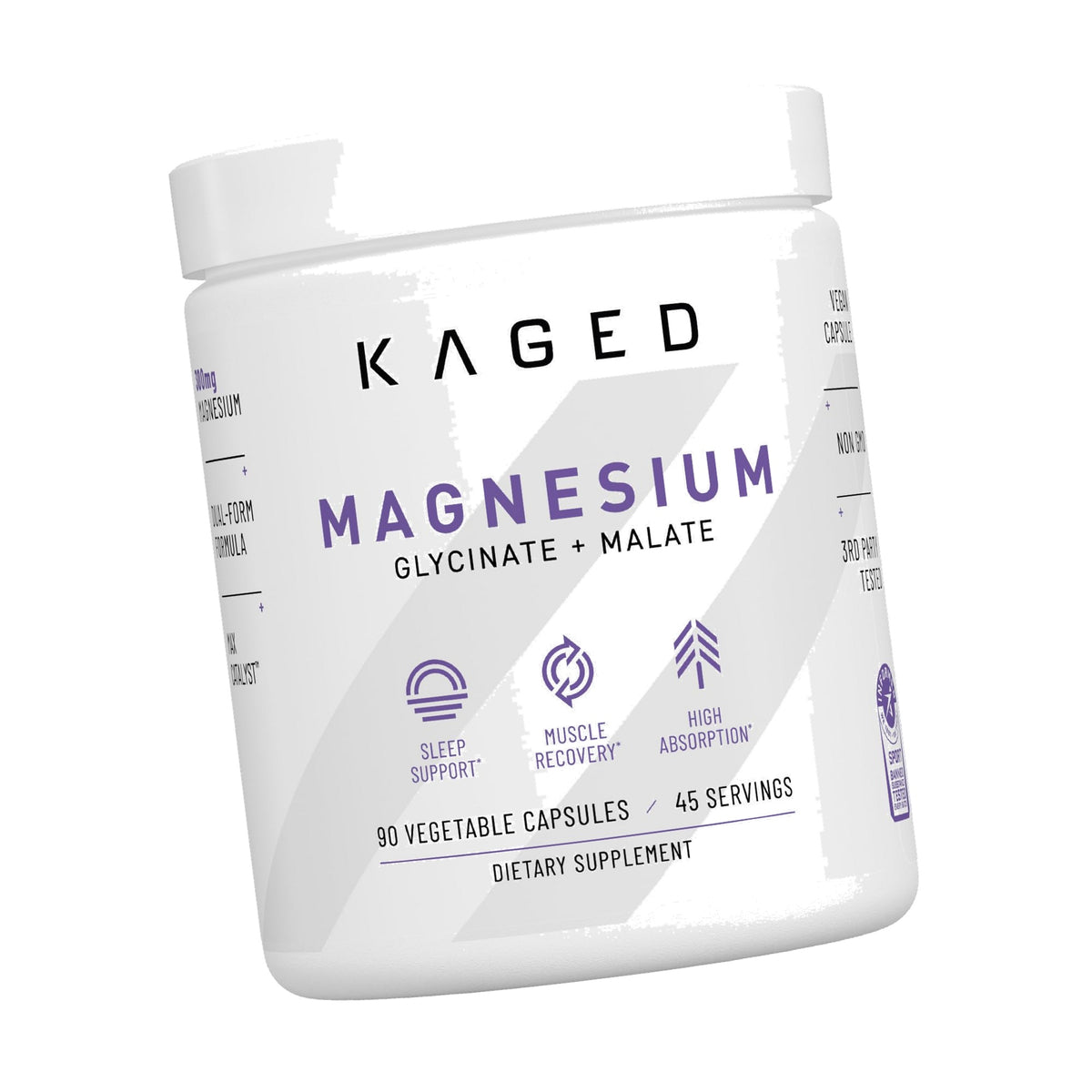 Kaged Magnesium Glycinate & Malate | 300 mg | Sleep, Recovery | 90 Capsules