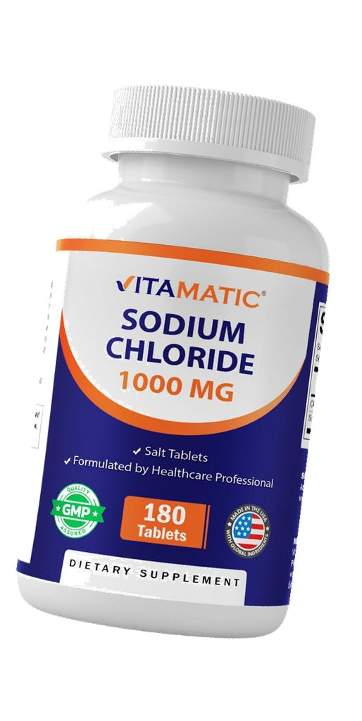Vitamatic Sodium Chloride 1000 mg - 180 Tablet - Made in USA