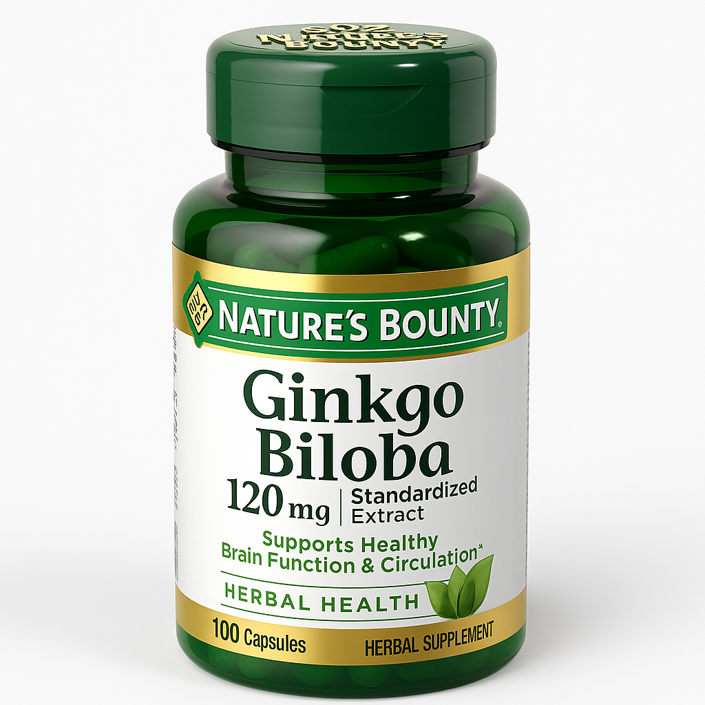 Nature's Bounty Ginkgo Biloba Standardized Extract Capsule 200 Count
