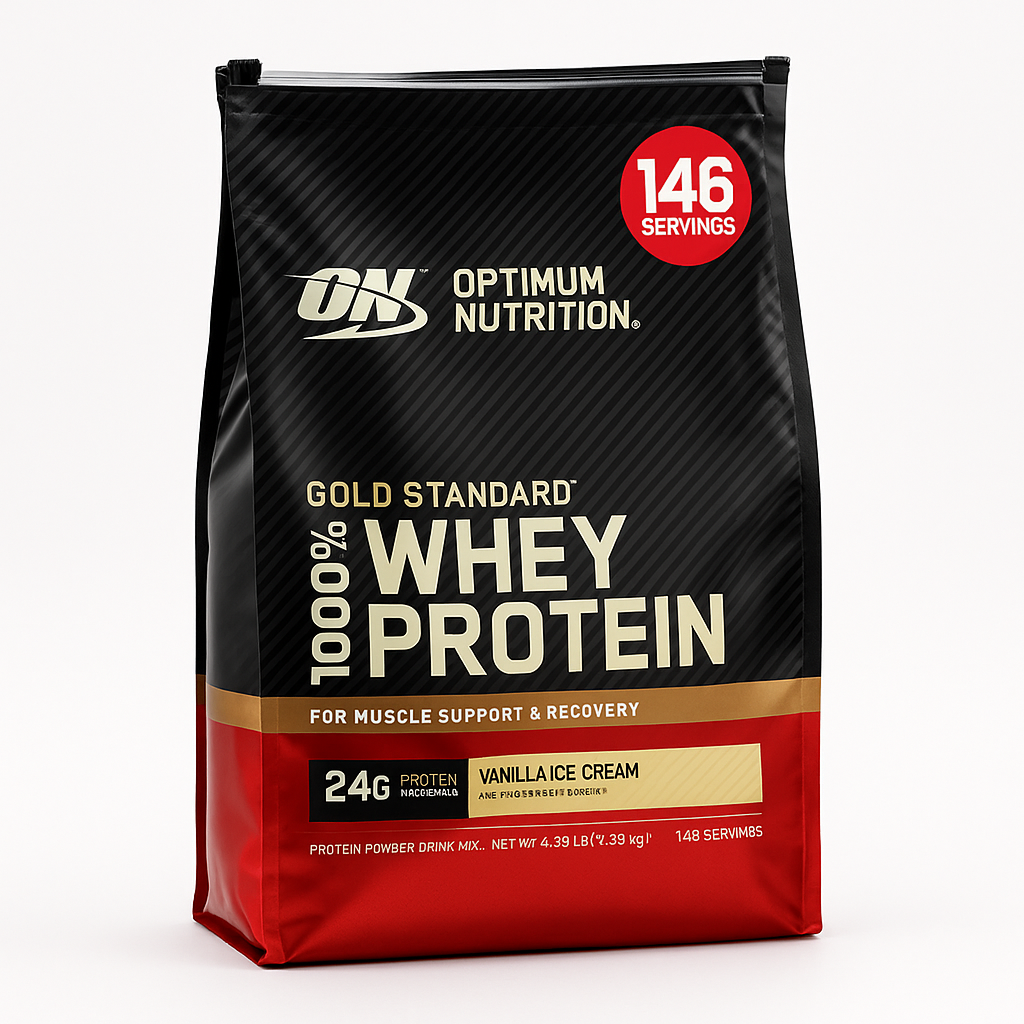 Optimum Nutrition Gold Standard 100% Whey Protein Powder-146 Servings