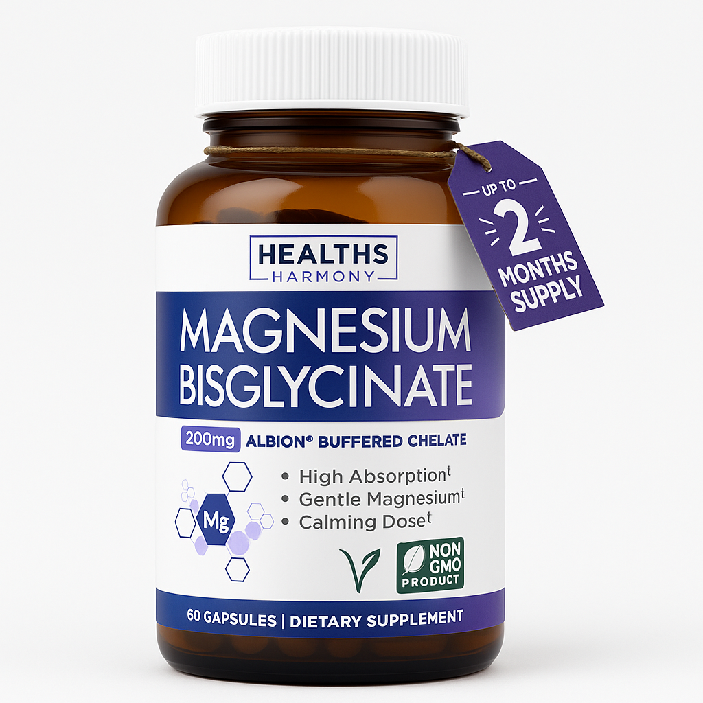 Healths Harmony Magnesium Bisglycinate Capsules 60 Count